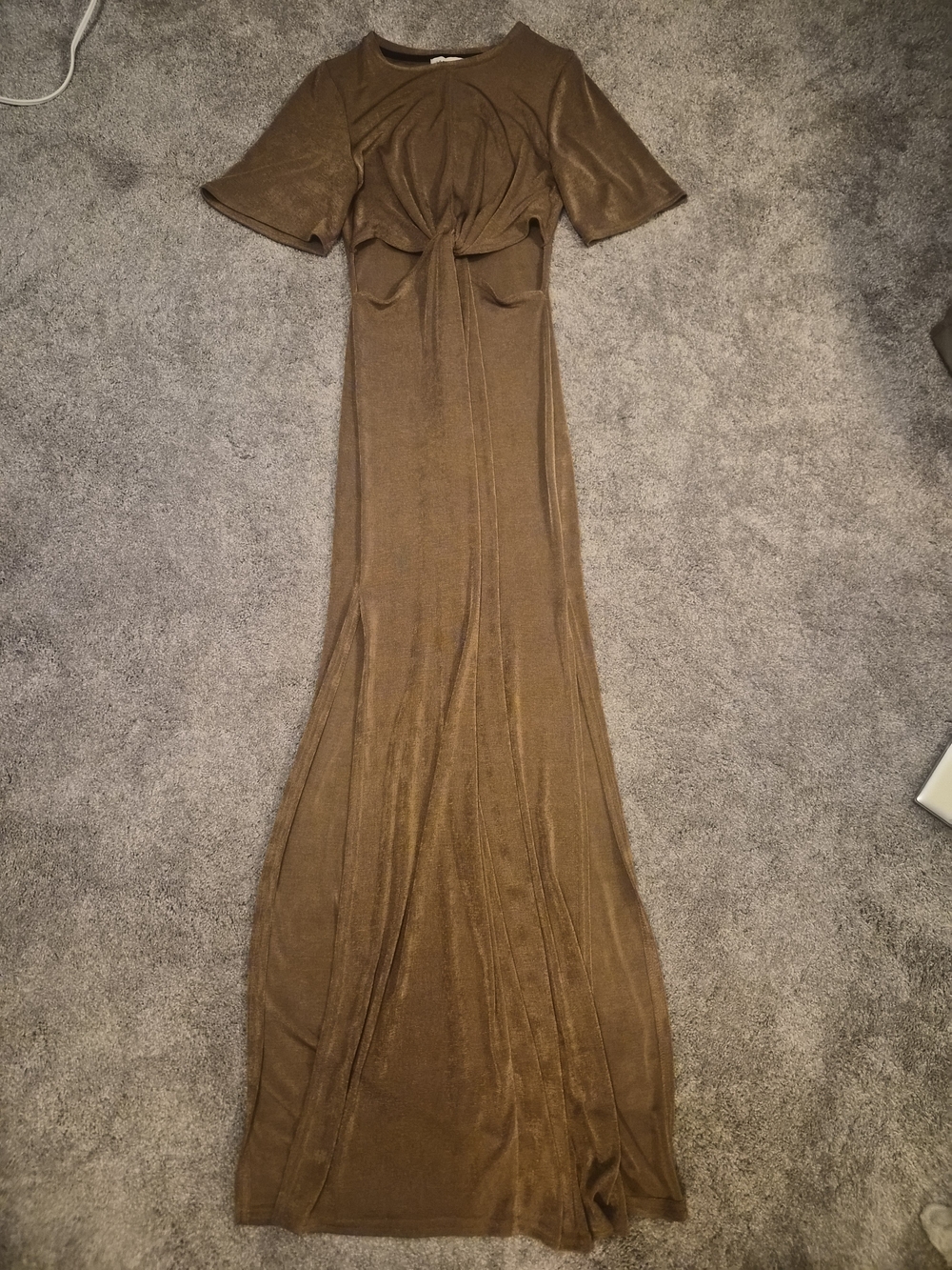 Topshop Maxi Dress In Brown